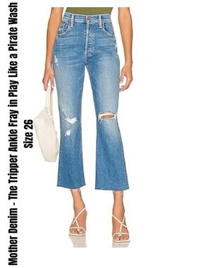 Mother Denim - The Tripper Ankle Fray in Play Like a Pirate Wash Size 26